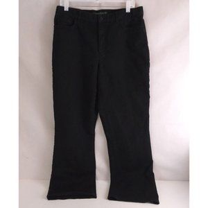 Vintage Lauren Ralph Lauren Women's Black Aztec Beaded Bootcut Jeans Size 14